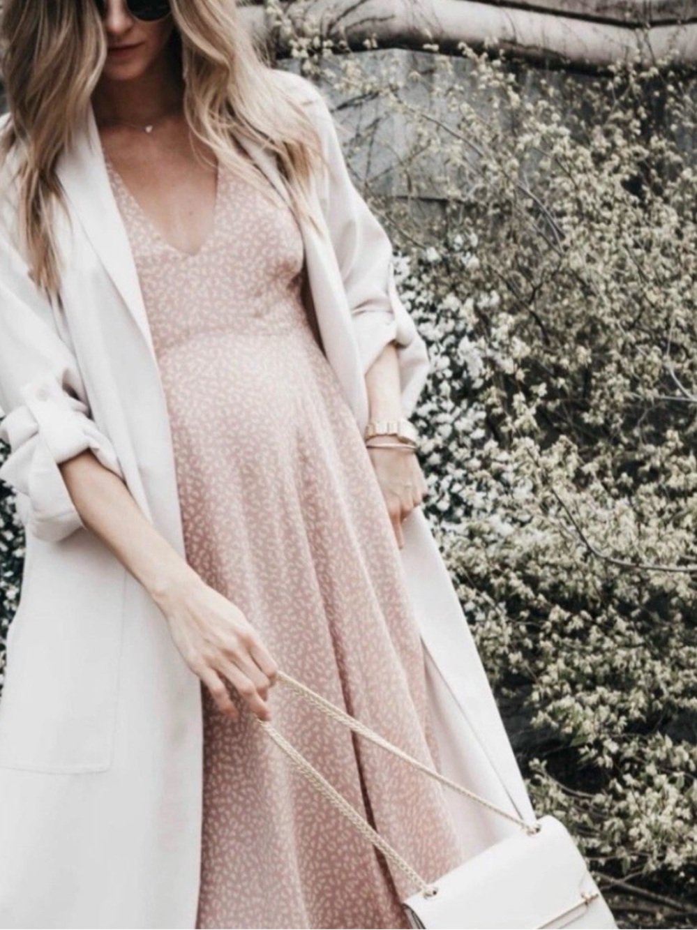 EUC - HATCH Maya maternity dress in blush daisy - size 8-10 - Picture 2 of 16